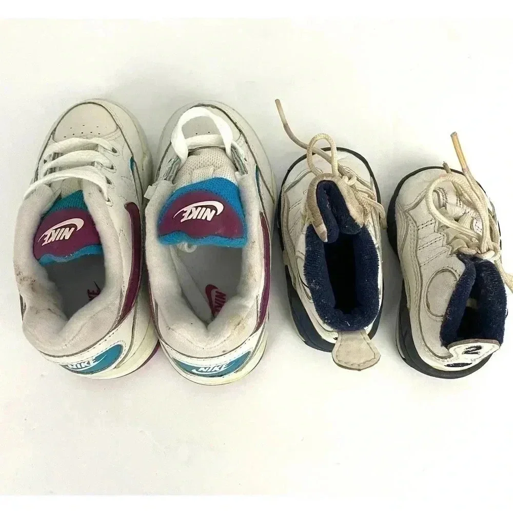 VTG 2 Pair Nike Kid Sneakers Shoes Toddler Sz 3 Girls Size 9 Rare Air Max‎ 1995